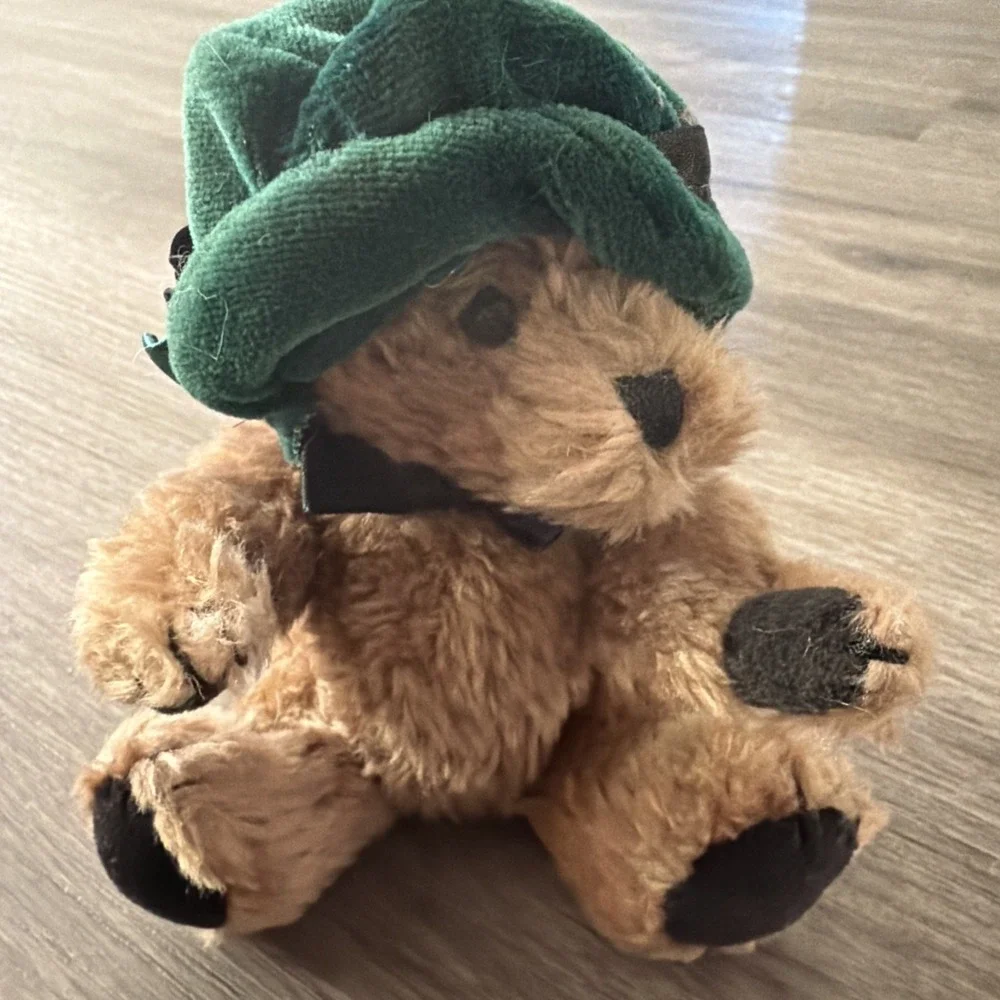 Boyds Collection Archive Series Teddy‎ Bear Green Velvet Hat Vintage Plush 1990s